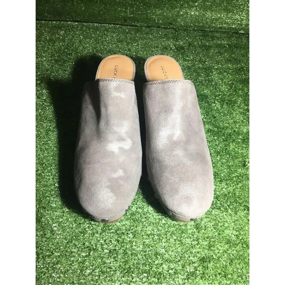 Womens lucky brand clog heel size 10 Yeats gray metallic fall/winter cute - Picture 2 of 6